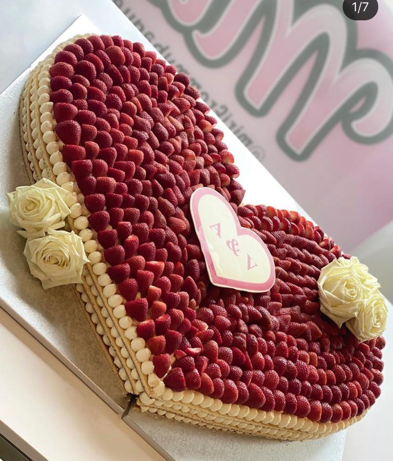 Herztorte Erdbeeren