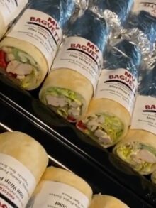 Halbe Wraps gefüllt